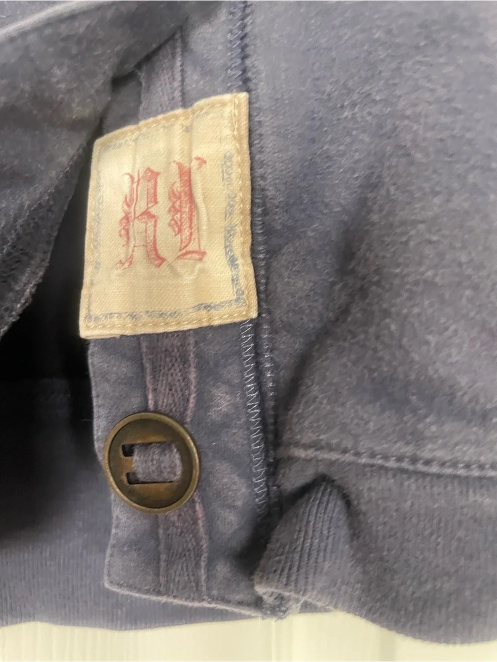 Little Kid Hooded Button-Front Jacket in Slate Blue